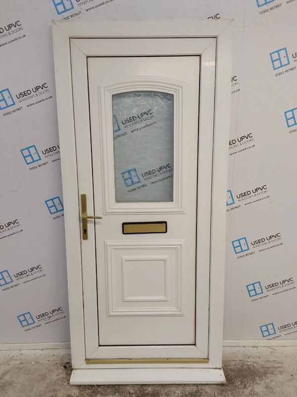 Used White Upvc Front Door 925mm x 2020mm 0030