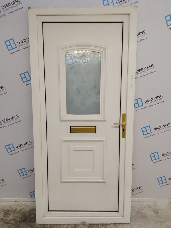 Used White Upvc Front Door 975mm x 2130mm 0066