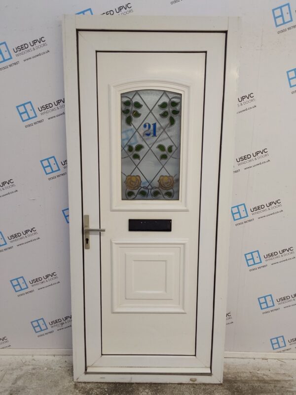 Used White Upvc Front Door 930mm x 2125mm 0024