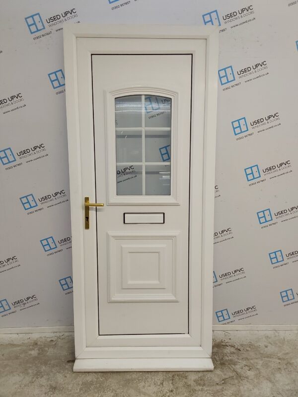 Used White Upvc Front Door 900mm x 2110mm 0528