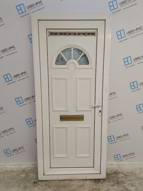 Used White Upvc Front Door 900mm x 2070mm 0502