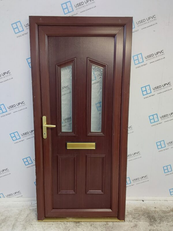 Used Rosewood Upvc Front Door 930mm x 2035mm 0226