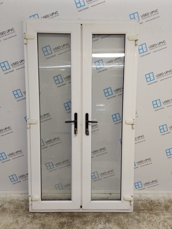 Used White Upvc French Doors 1195mm x 2125mm EA10