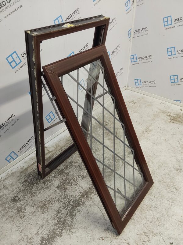 Used Woodgrain Upvc Window 565mm x 1180mm C2B079 - Image 3