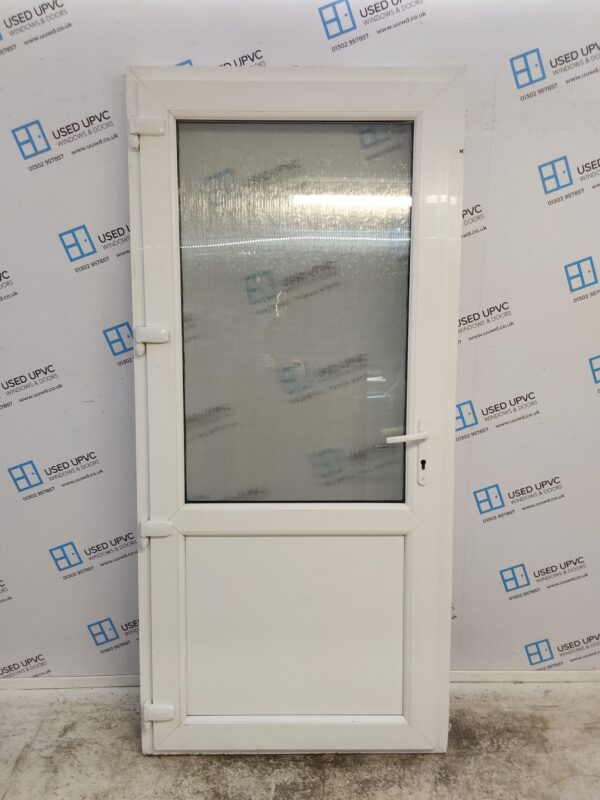 Used White Upvc Back Door 1000mm x 2150mm 0239 - Image 2