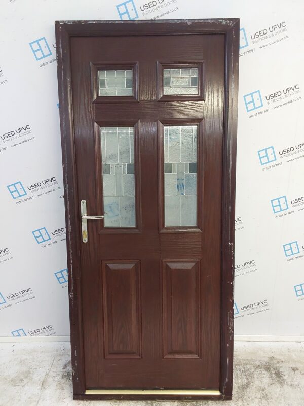 Used Rosewood Composite Door 930mm x 2090mm (outwards opening) 0431 - Image 2