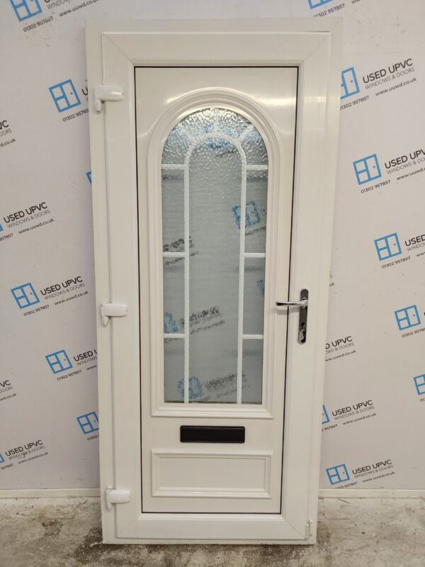 Used White Upvc Front Door 905mm x 2060mm (reduce to 885mm) 0188 - Image 2