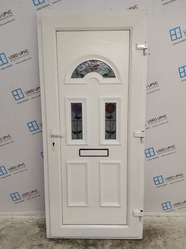 Used White Upvc Front Door 905mm x 2020mm 0079 - Image 2