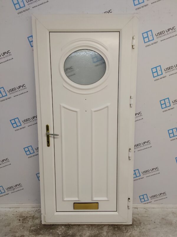 Used White Upvc Front Door 935mm x 2025mm 0043 - Image 2