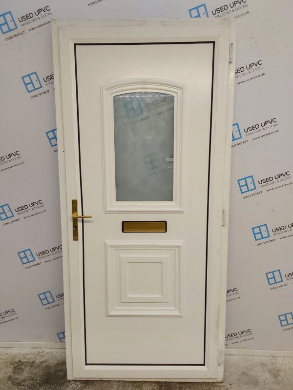 Used White Upvc Front Door 975mm x 2130mm 0066 - Image 2