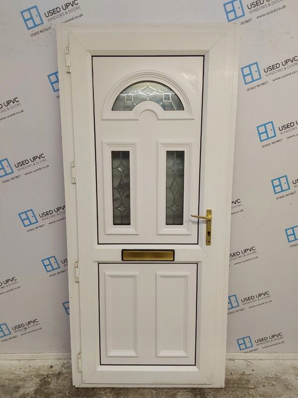 Used Oak Upvc Front Door 935mm x 2080mm (reduce to 885mm) 0706 - Image 2