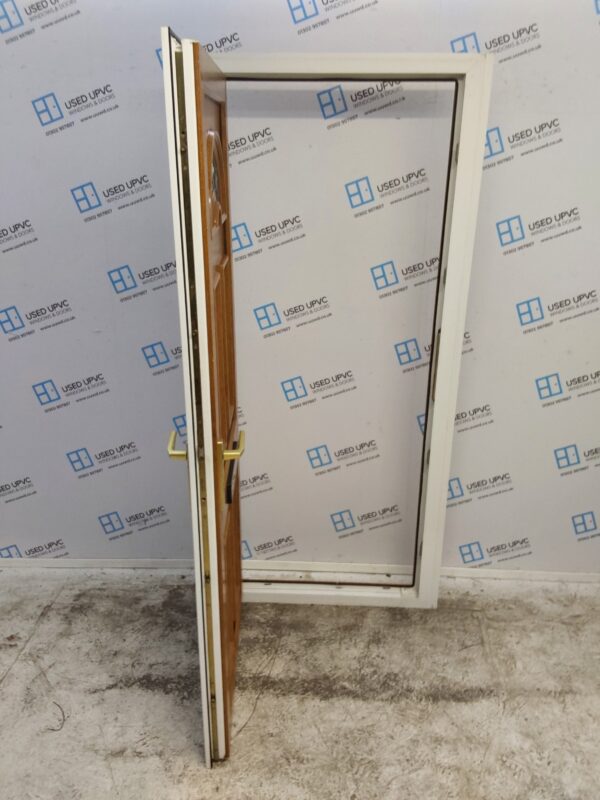 Used Oak Upvc Front Door 935mm x 2080mm (reduce to 885mm) 0706 - Image 3