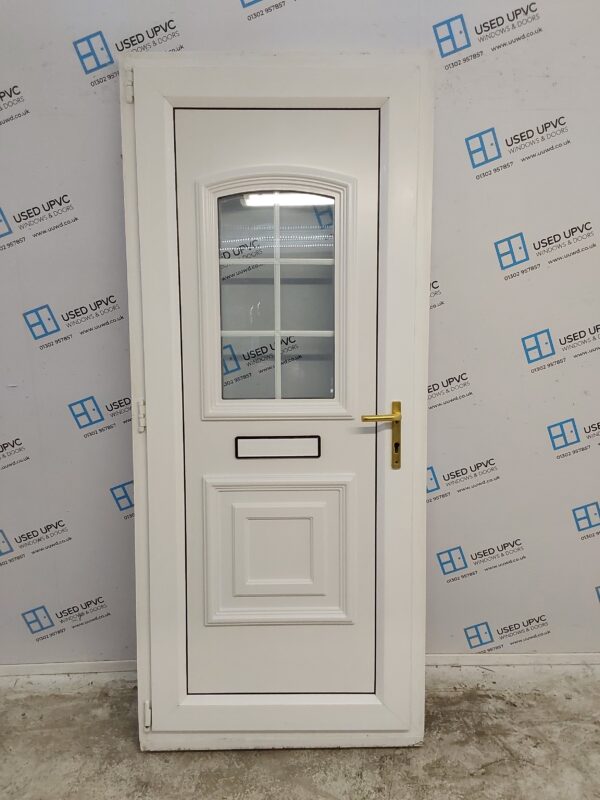 Used White Upvc Front Door 900mm x 2110mm 0528 - Image 2