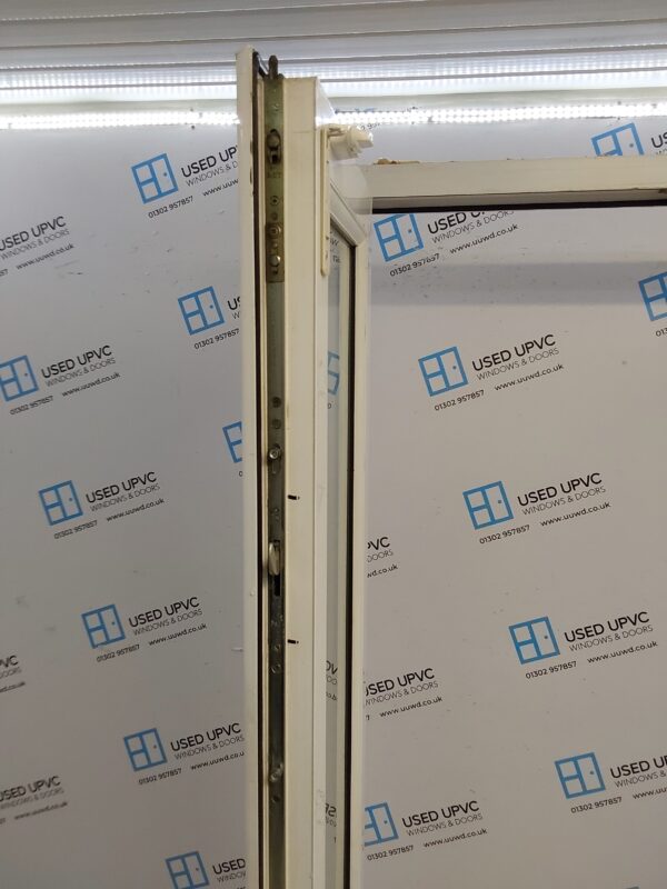 Used White Upvc French Doors 1195mm x 2125mm EA10 - Image 3