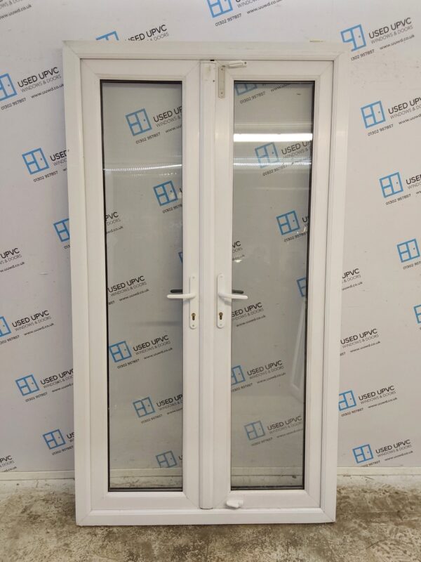 Used White Upvc French Doors 1195mm x 2125mm EA10 - Image 6