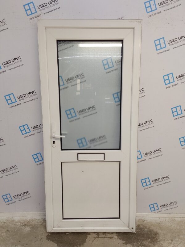 Used White Upvc Front Door 900mm x 2020mm 0263