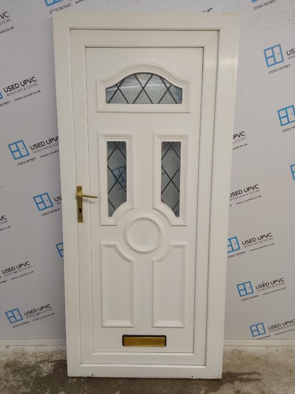 Used White Upvc Front Door 925mm x 2025mm (reduce to 905mm) C6022