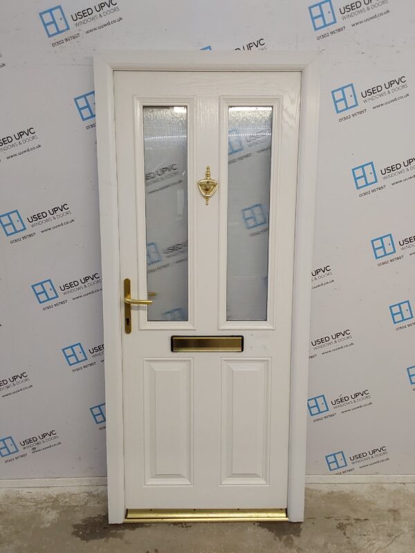 Used White Composite Front Door 880mm x 2010mm 0790