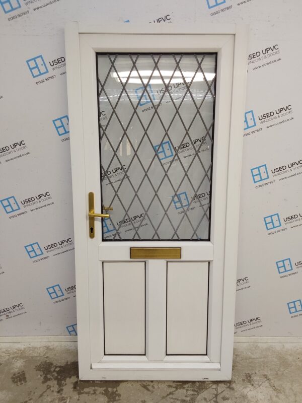 Used White Upvc Front Door 930mm x 2020mm 0618