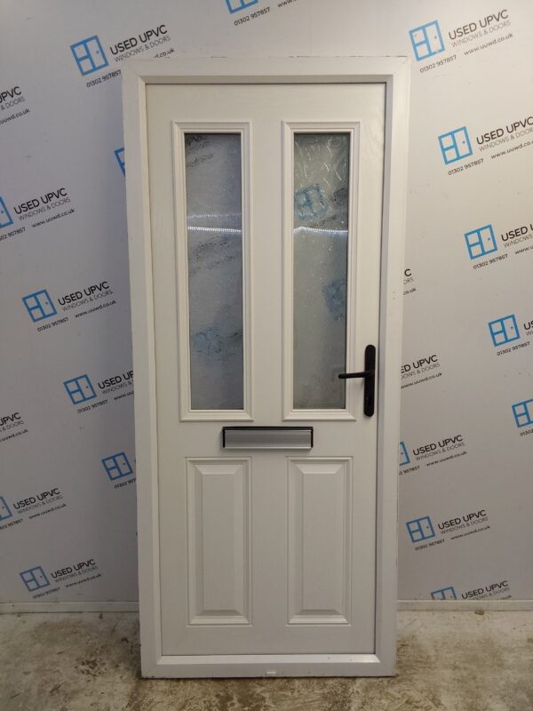 Used White Composite Front Door 880mm x 2035mm 0149