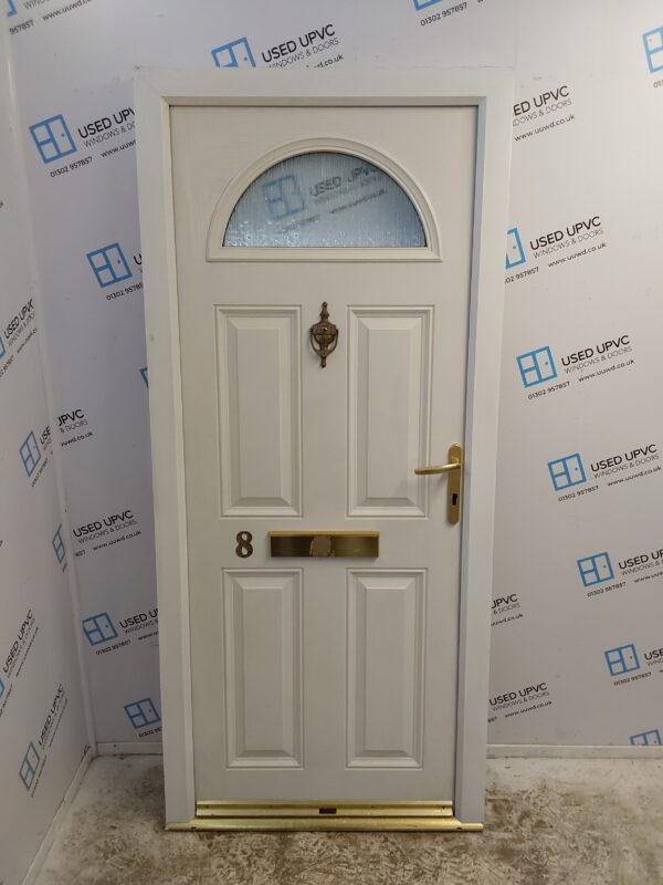 Used White Composite Front Door 910mm x 2030mm 0005