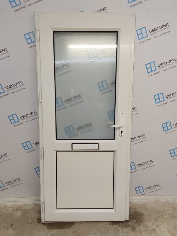 Used White Upvc Front Door 900mm x 2020mm 0263 - Image 2