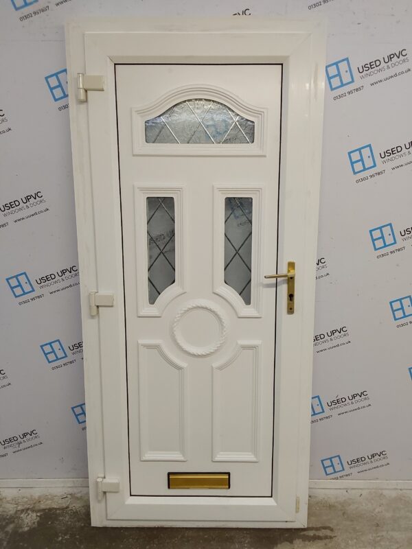 Used White Upvc Front Door 925mm x 2025mm (reduce to 905mm) C6022 - Image 2