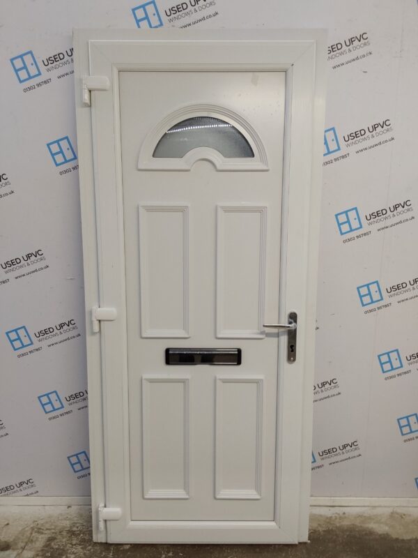 Used White Upvc Front Door 925mm x 2065mm (reduce to 905mm) C7D076 - Image 2