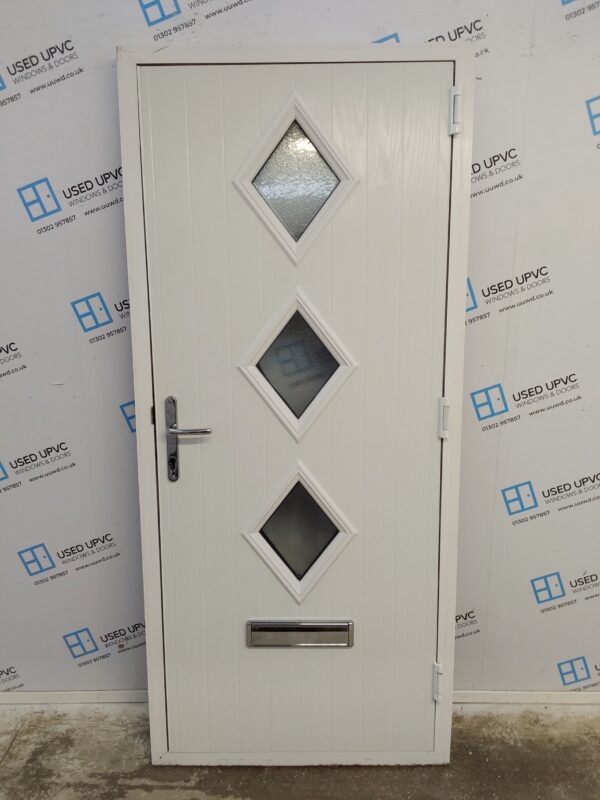 Used Black Composite Front Door 890mm x 2000mm 0040 - Image 2