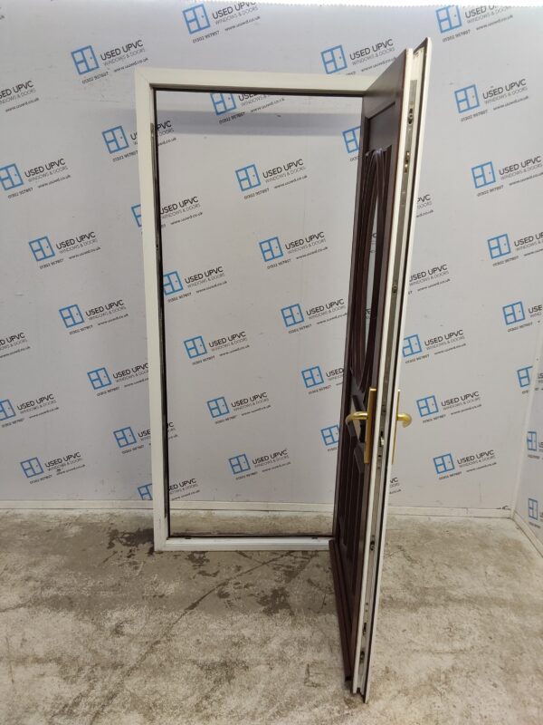 Used Rosewood Upvc Front Door 900mm x 2020mm 0690 - Image 3