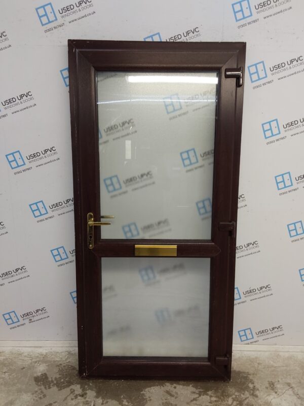 Used Rosewood Upvc Front Door 950mm x 1990mm 0492 - Image 2