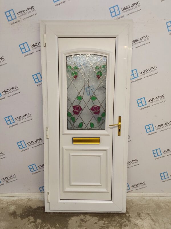 Used White Upvc Front Door 920mm x 2065mm (Reduce To 905mm) 0356 - Image 2