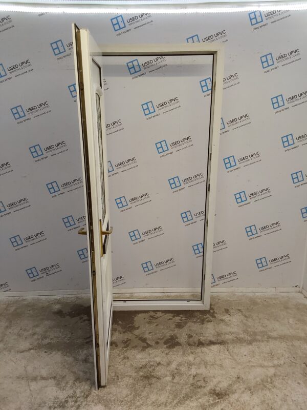 Used White Upvc Front Door 920mm x 2065mm (Reduce To 905mm) 0356 - Image 3