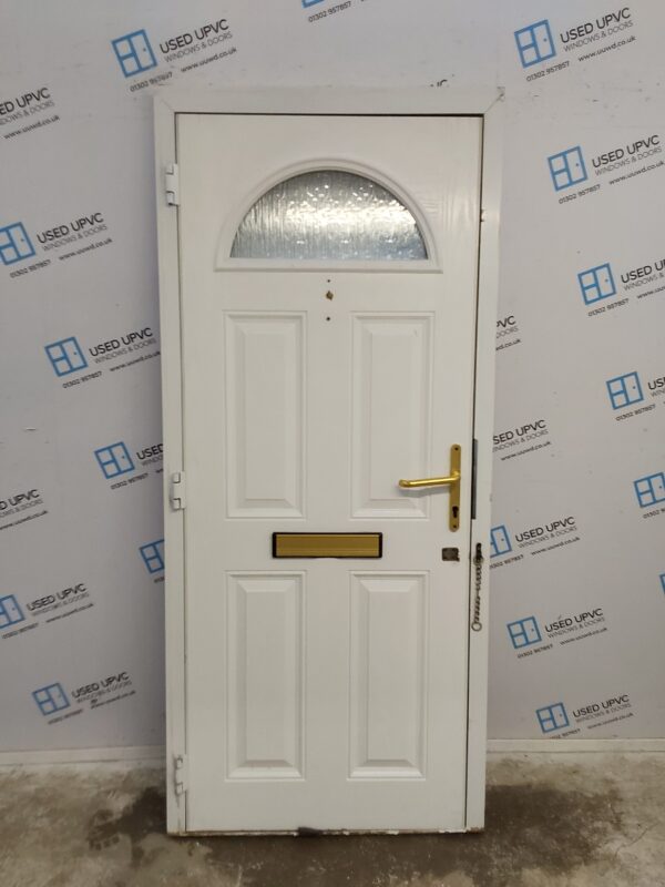 Used White Composite Front Door 900mm x 2040mm (Reduce To 2025mm) 0225 - Image 2