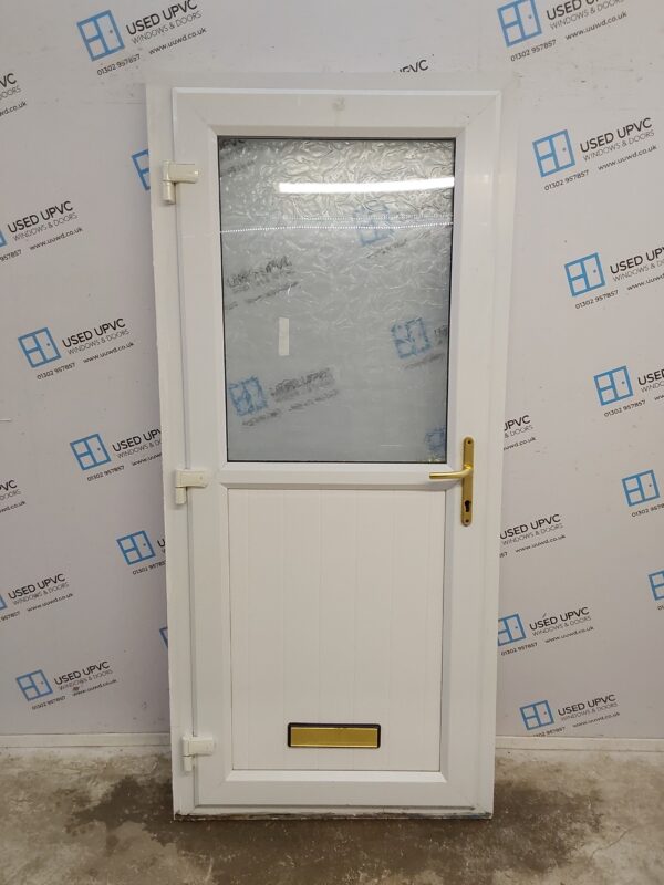 Used White Upvc Front Door 920mm x 2030mm (Reduce To 895mm) 0189 - Image 2