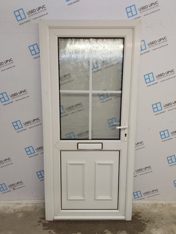 Used White Upvc Front Door 945mm x 2065mm (Reduce To 925mm) C7D072