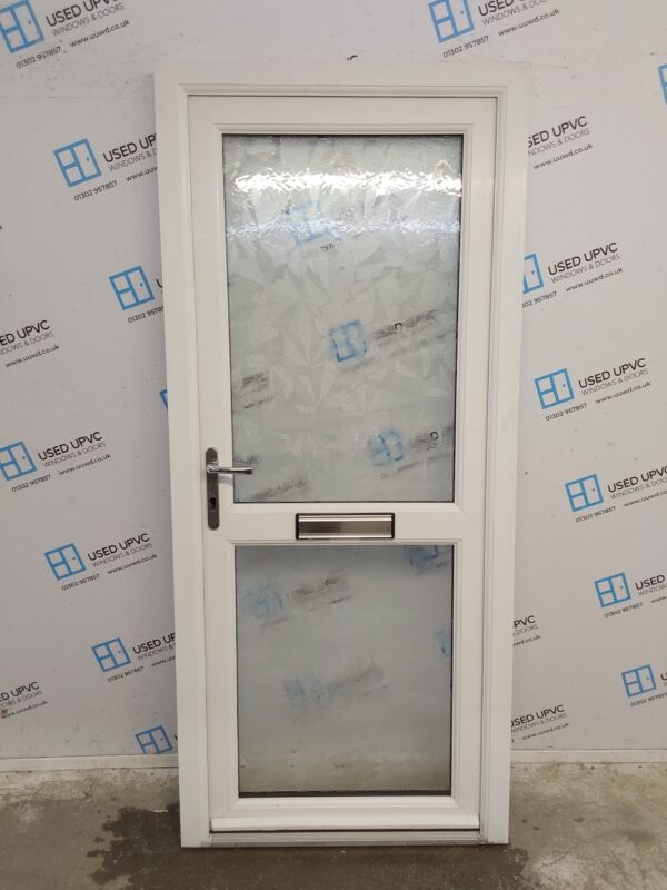 Used White Upvc Front Door 900mm x 2040mm C8D23