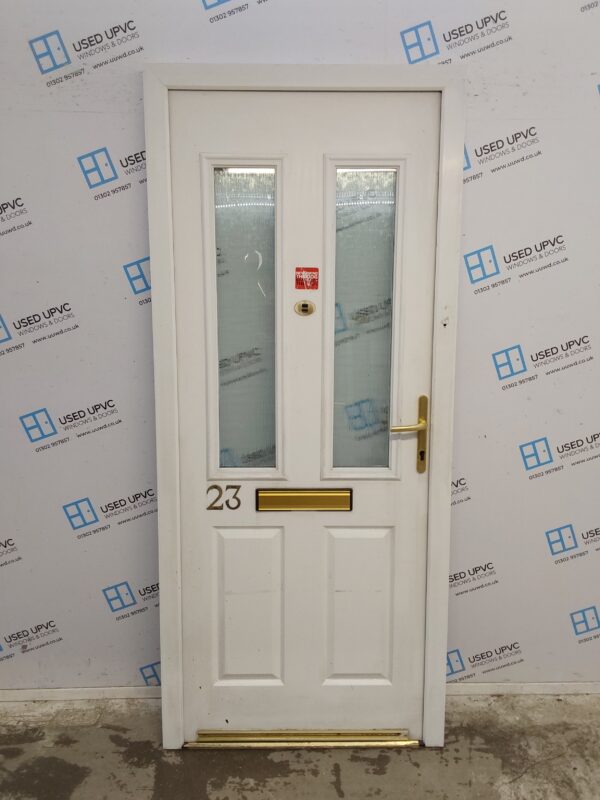 Used White Upvc Front Door 905mm x 2085mm 0562