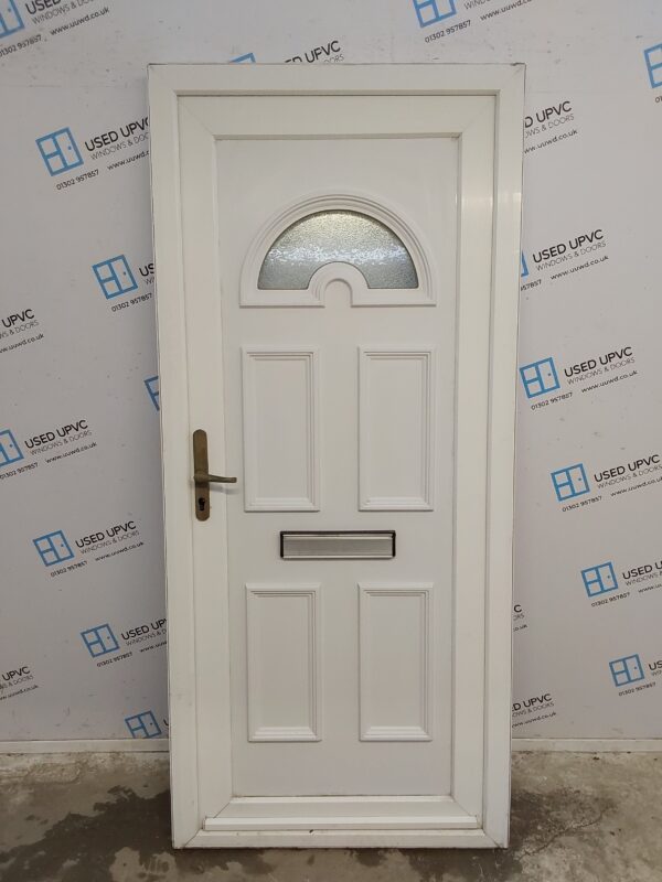 Used White Upvc Front Door 910mm x 2015mm 0115