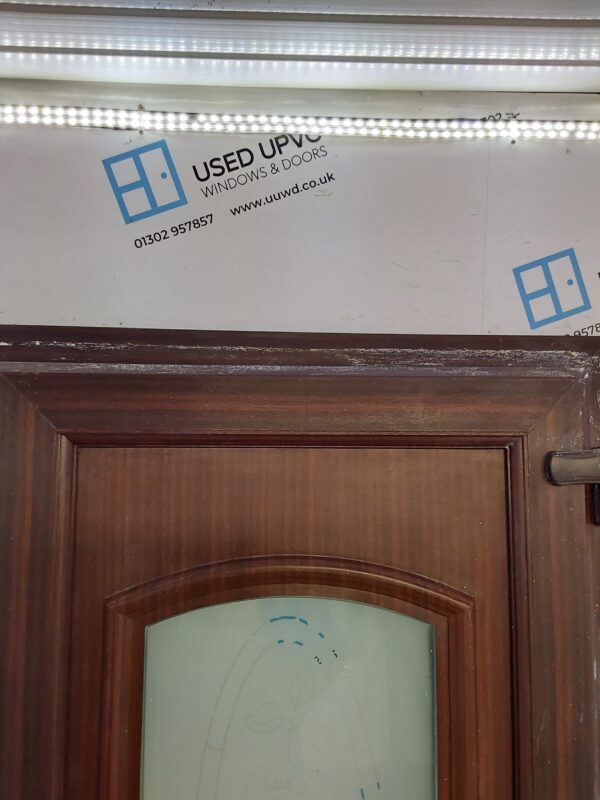 Used Woodgrain Upvc Front Door 890mm x 2090mm (Reduce To 860mm) C6059 - Image 9