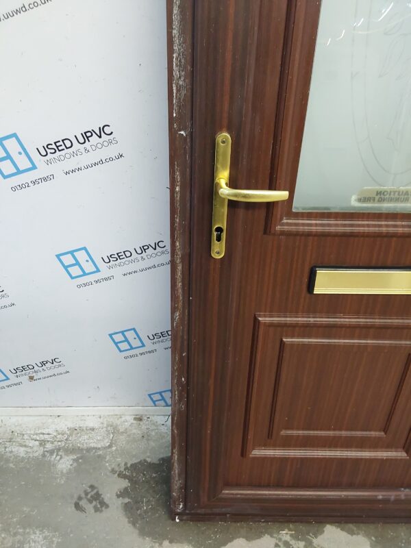 Used Woodgrain Upvc Front Door 890mm x 2090mm (Reduce To 860mm) C6059 - Image 11