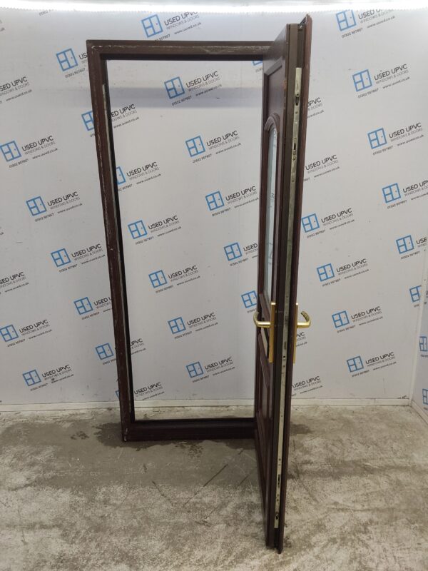 Used Woodgrain Upvc Front Door 890mm x 2090mm (Reduce To 860mm) C6059 - Image 3