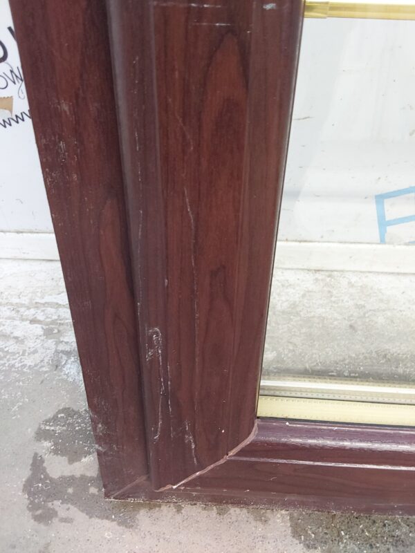 Used Rosewood Upvc Window 615mm x 1040mm C3074 - Image 6