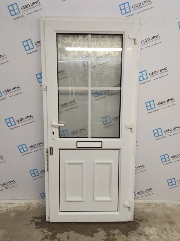 Used White Upvc Front Door 945mm x 2065mm (Reduce To 925mm) C7D072 - Image 2