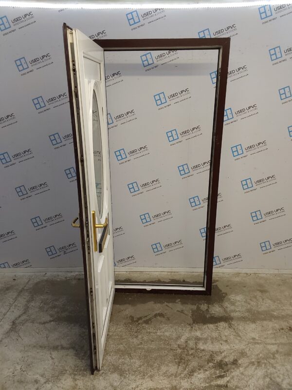 Used Rosewood Upvc Front Door (Outwards Opening) 925mm x 2045mm C8D16 - Image 2