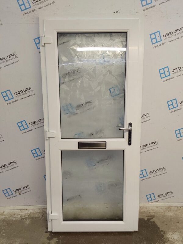 Used White Upvc Front Door 900mm x 2040mm C8D23 - Image 2