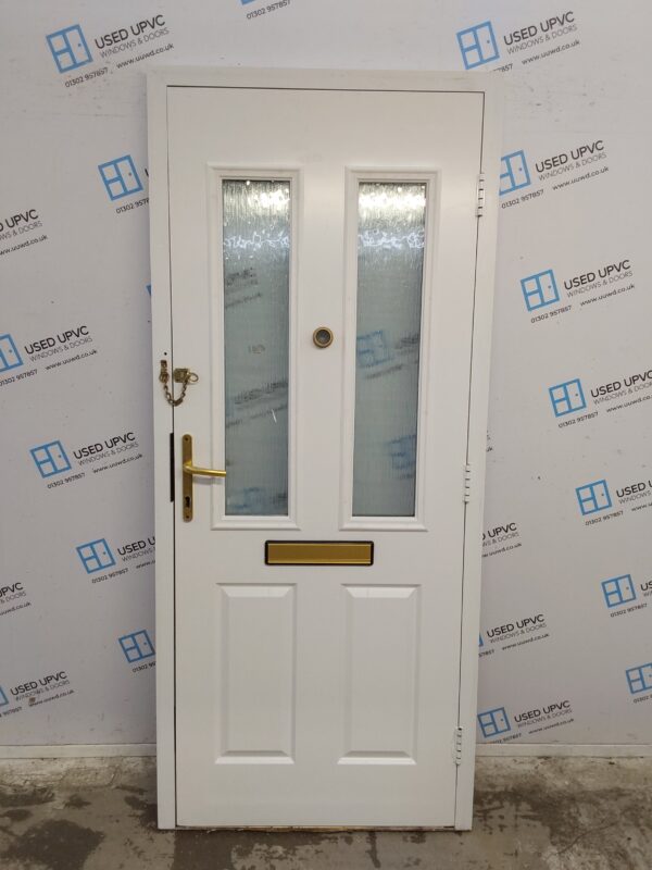 Used White Upvc Front Door 905mm x 2085mm 0562 - Image 2