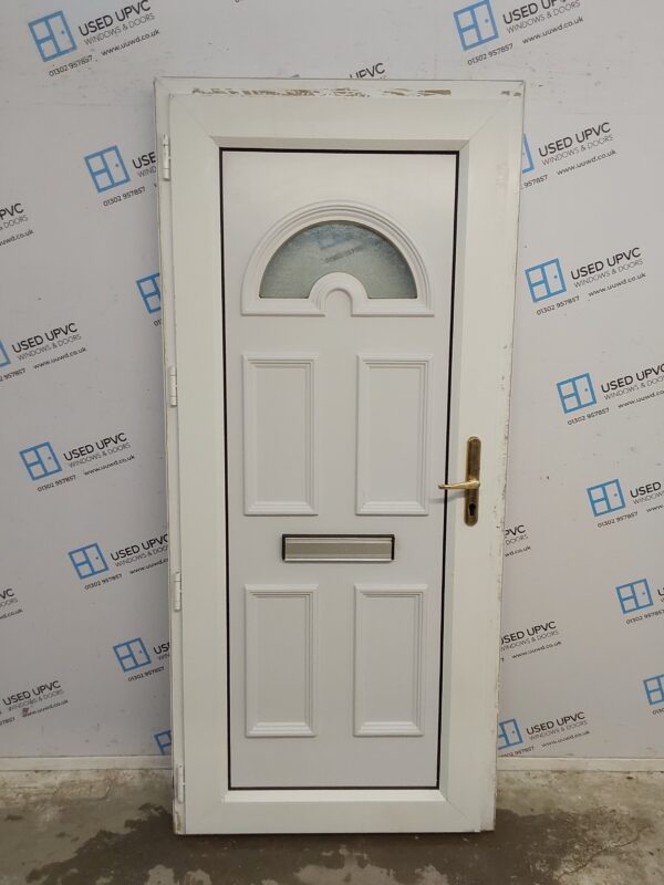 Used White Upvc Front Door 910mm x 2015mm 0115 - Image 2