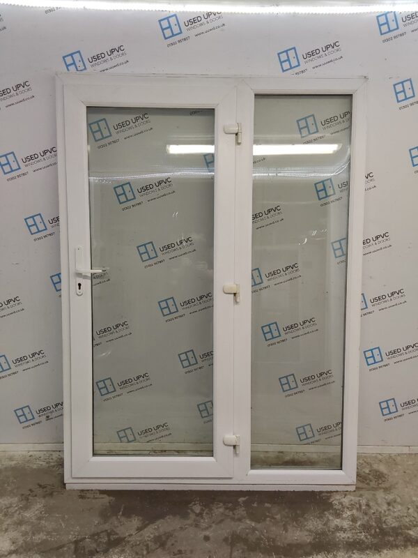 Used White Upvc Full Glass Door And Side Panel 1505mm x 2080mm (Reduce To 2065mm) DS032 - Image 2