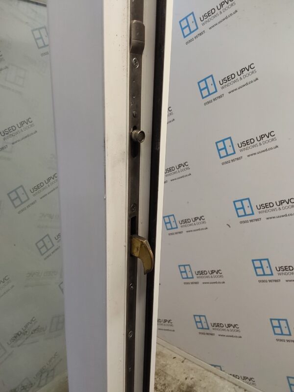 Used White Upvc Full Glass Door And Side Panel 1505mm x 2080mm (Reduce To 2065mm) DS032 - Image 4